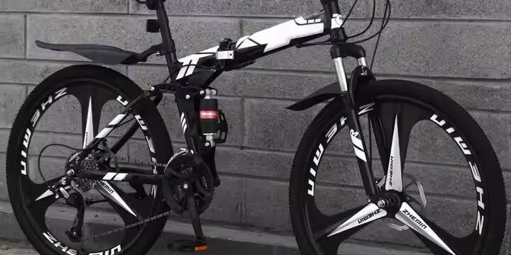 26/29 inch mountain bike with disc brakes, custom colors, steel frame, alloy fork