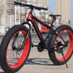 4.0 fat tire mountain bike with aluminum fork and 21-speed transmission