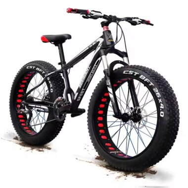 4.0 fat tire mountain bike with aluminum fork and 21-speed transmission