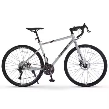 Aluminum alloy road bike with dual disc brakes from reliable manufacturer
