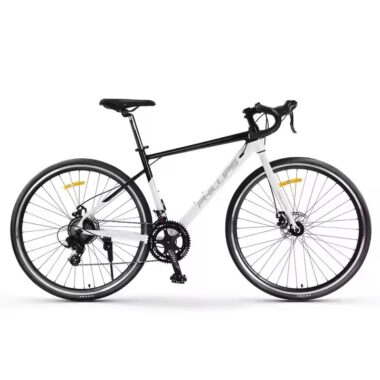 Aluminum alloy road bike with dual disc brakes from reliable manufacturer