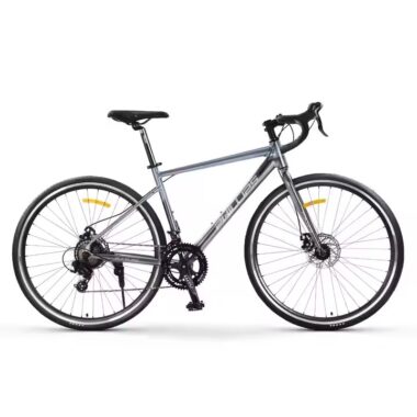 Aluminum alloy road bike with dual disc brakes from reliable manufacturer