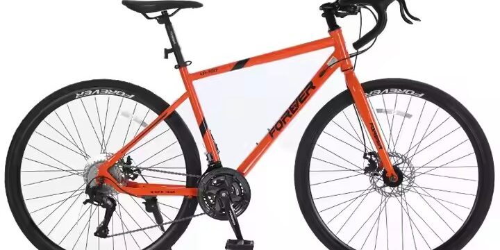 Aluminum alloy road bike with dual disc brakes from reliable manufacturer