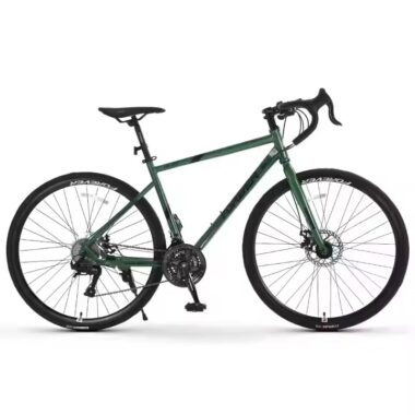 Aluminum alloy road bike with dual disc brakes from reliable manufacturer