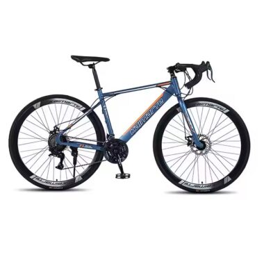 New design 21-speed road bike with dual disc brakes and alloy fork