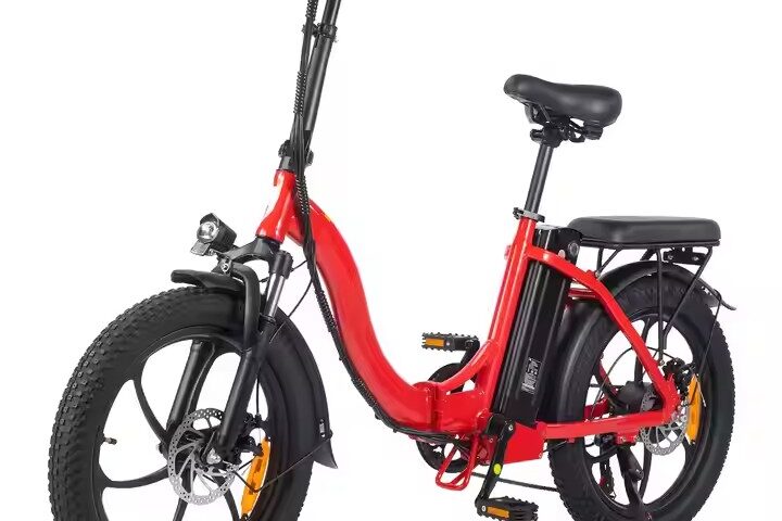 20-inch folding electric city bike for urban commuting with compact frame