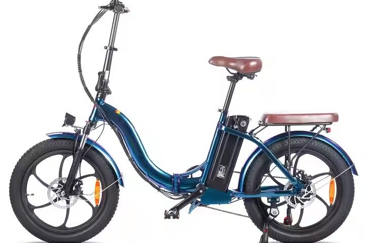 20-inch folding electric city bike for urban commuting with compact frame