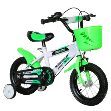 Small size kids outdoor bike with training wheels and colorful frame