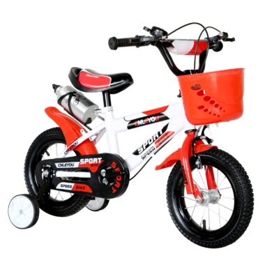 Small size kids outdoor bike with training wheels and colorful frame