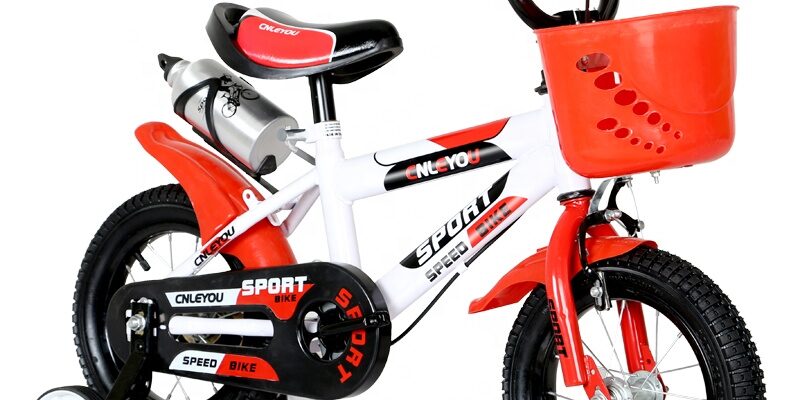 Small size kids outdoor bike with training wheels and colorful frame