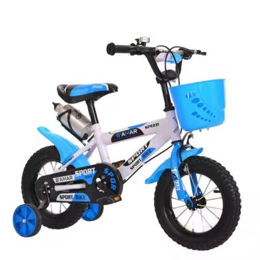 Small size kids outdoor bike with training wheels and colorful frame