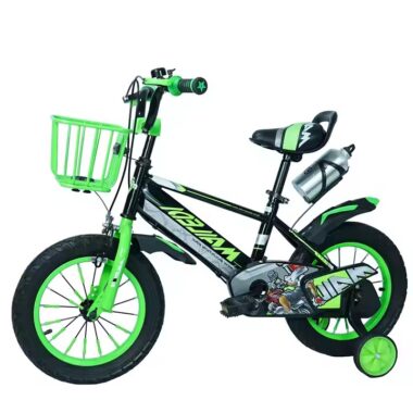 Small size kids outdoor bike with training wheels and colorful frame