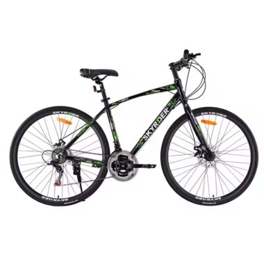 Unisex adult racing road bike with lightweight frame and drop handlebars