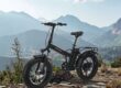 Folding electric bike with high-carbon steel frame and fat off-road tires