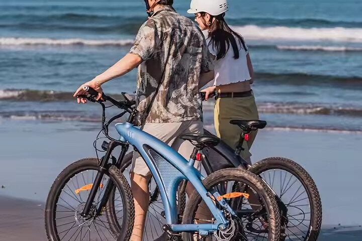 Wholesale Hybrid City Mountain E-Bike Urban & Trail Electric Bicycle (1) Hybrid electric bike for urban and mountain riding with front suspension