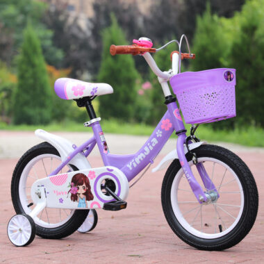 Kids bike with training wheels for ages 3–10 in multiple sizes