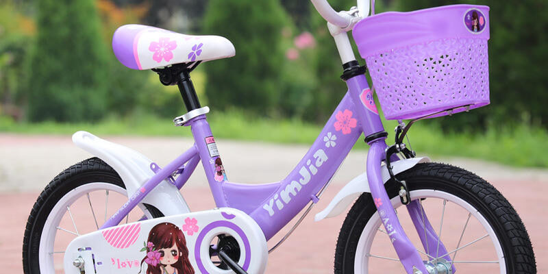 Kids bike with training wheels for ages 3–10 in multiple sizes