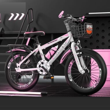 Kids bike with basket for children ages 3–8 outdoor riding