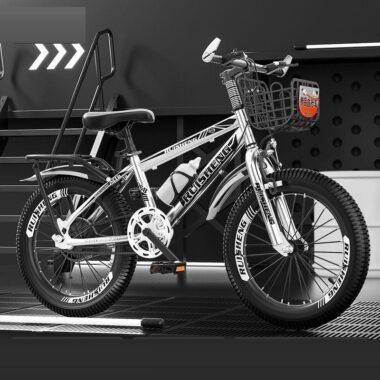 Kids bike with basket for children ages 3–8 outdoor riding