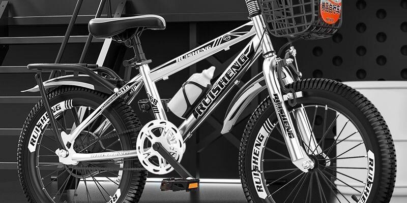 Kids bike with basket for children ages 3–8 outdoor riding