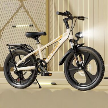 Shock absorbing multi-speed kids bike for ages 6–12 outdoor riding