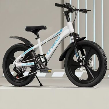 Shock absorbing multi-speed kids bike for ages 6–12 outdoor riding