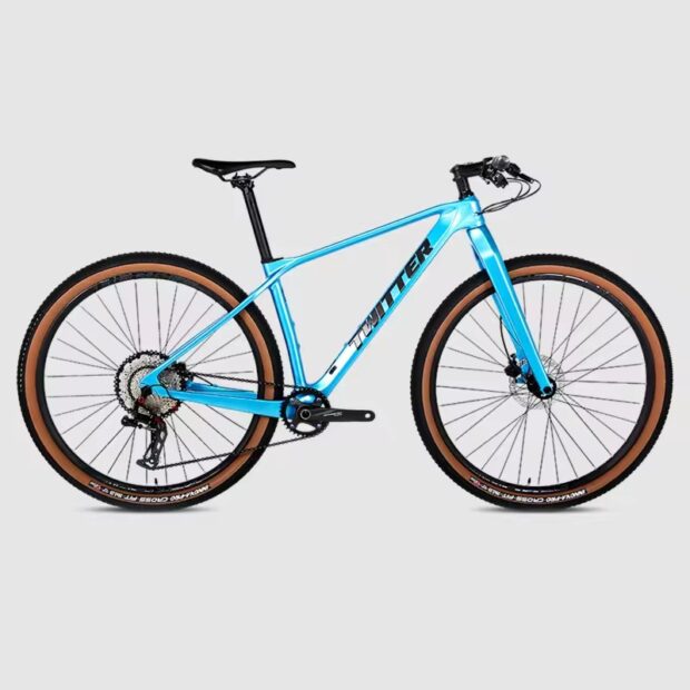Adult carbon fiber hydraulic disc mountain bike lightweight design
