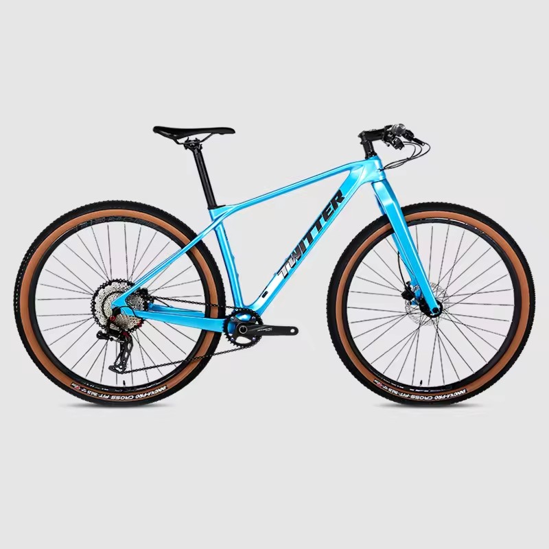 Adult carbon fiber hydraulic disc mountain bike lightweight design