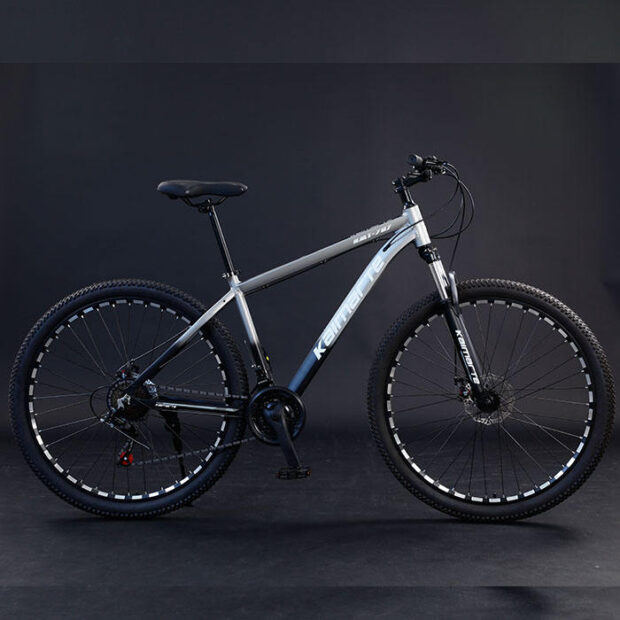 Adult high carbon steel front suspension MTB with disc brakes
