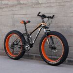 Carbon steel full suspension adult mountain bike with disc brakes