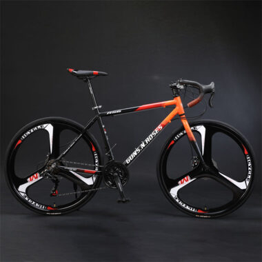 Color steel 700C road bike with durable frame design