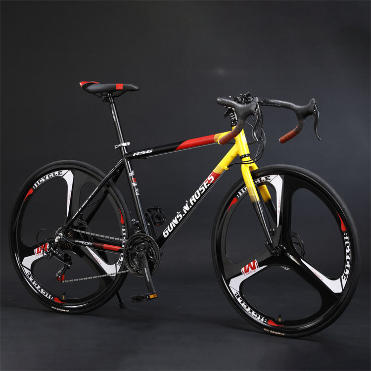 Color steel 700C road bike with durable frame design