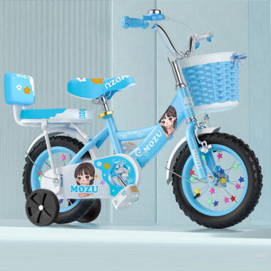 Cute kids bike for ages 2–7 in 12–18 inch sizes with training wheels