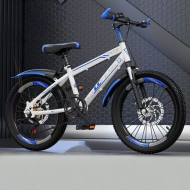 Kids bike with gears, suspension system and disc brakes