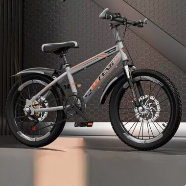 Kids bike with gears, suspension system and disc brakes