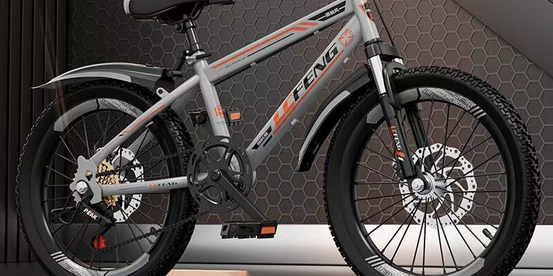 Kids bike with gears, suspension system and disc brakes