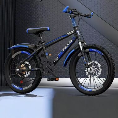 Kids bike with gears, suspension system and disc brakes