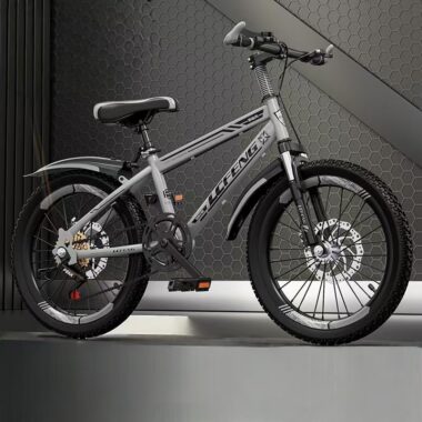 Kids bike with gears, suspension system and disc brakes